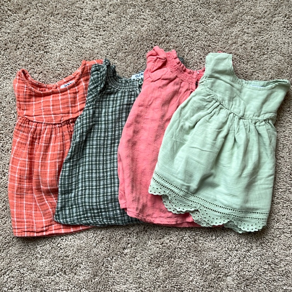 4 - Size 3T Old Navy long sleeve lightweight tops - super cute with leggings